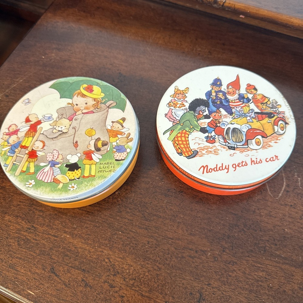 2 - Huntley & Palmer Biscuit Tins Vintage Mabel Lucie Set